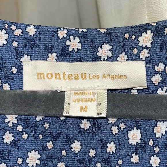 Flutter-sleeve wrap front dress with tie detail - Picture 3 of 7